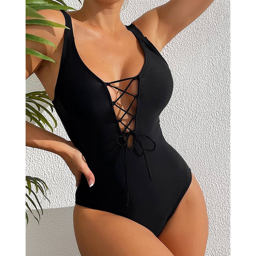 Cikini-One Piece Swimsuit for  - Monochrome Suit Set recension och pris