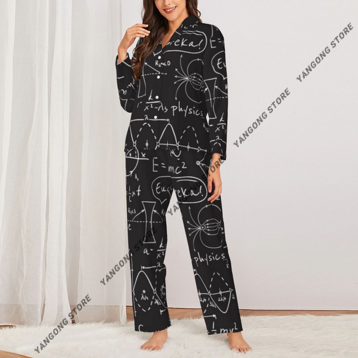 Women Sleepwear Pajamas Scienc - Monochrome Suit Set recension och pris