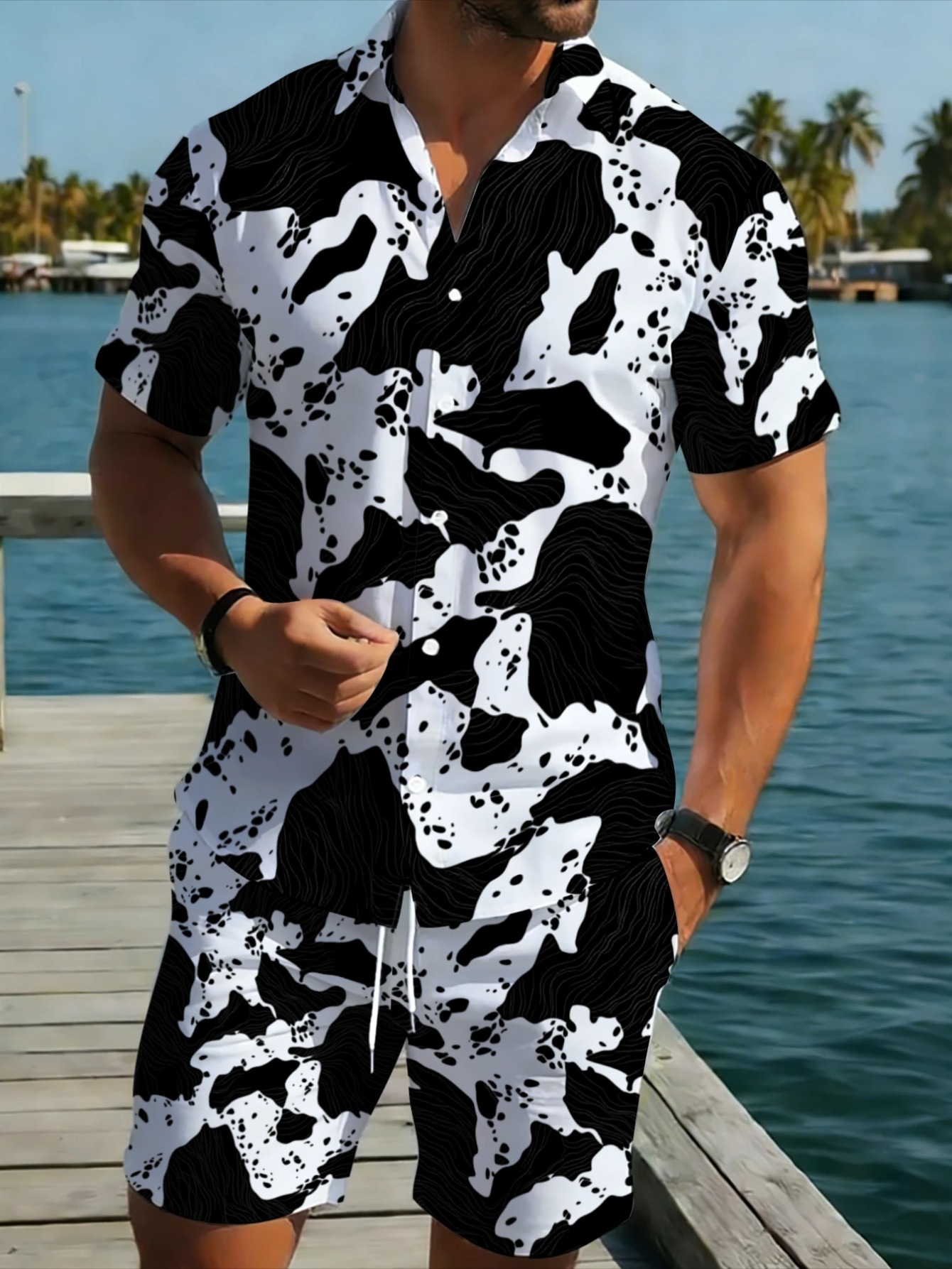 Monochrome Abstract Camouflage - Monochrome Suit Set recension och pris