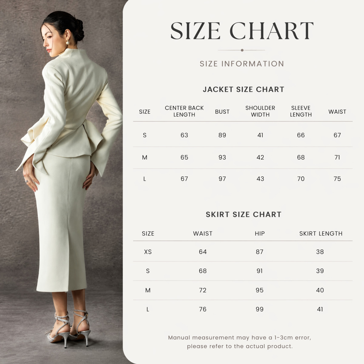 IG26 Women's Stand Collar Pepl - Pencil Skirt Midi recension och pris