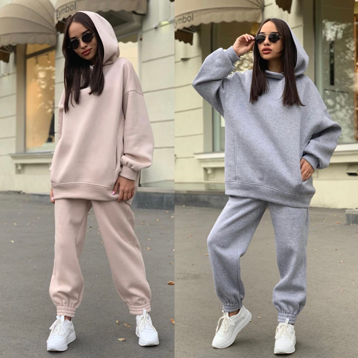 Monochrome Hooded Hoodie Set C - Monochrome Suit Set recension och pris