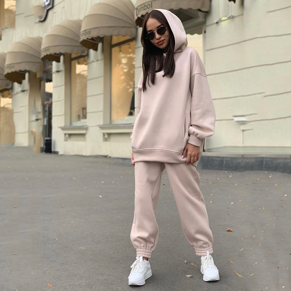 Monochrome Hooded Hoodie Set C - Monochrome Suit Set recension och pris