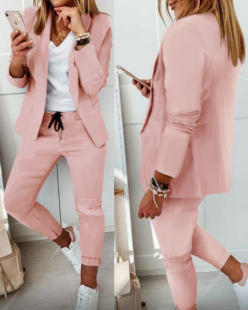 Women's Monochrome Casual Busi - Monochrome Suit Set recension och pris